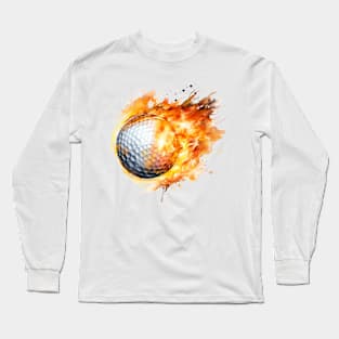 Flamming Golf Ball Long Sleeve T-Shirt